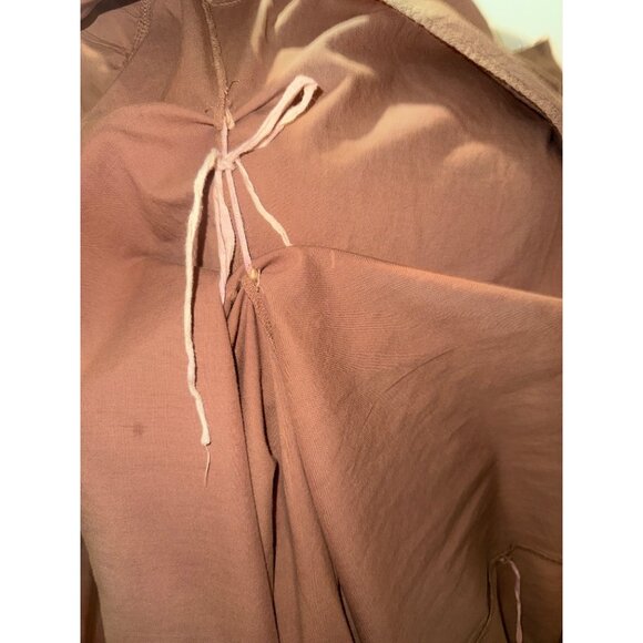 Luna Luz Off-Shoulder Chic Brown Maxi Dress With 3/4 Sleeves & Flowing Skirt - Picture 7 of 8